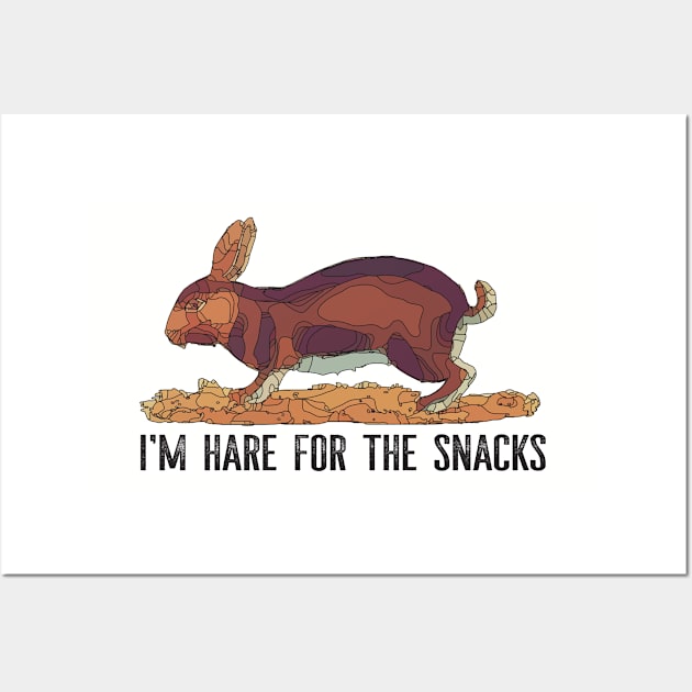 I'm Hare For The Snacks Wall Art by blackjackdavey